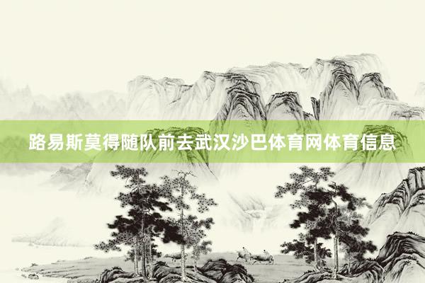 路易斯莫得随队前去武汉沙巴体育网体育信息