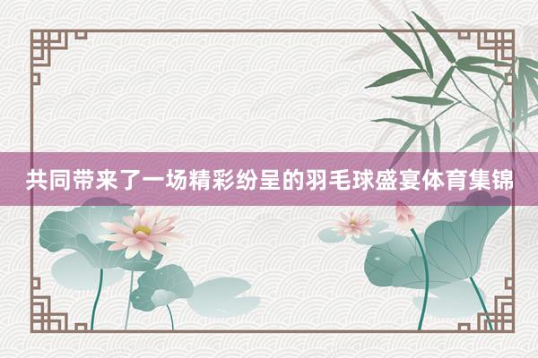共同带来了一场精彩纷呈的羽毛球盛宴体育集锦