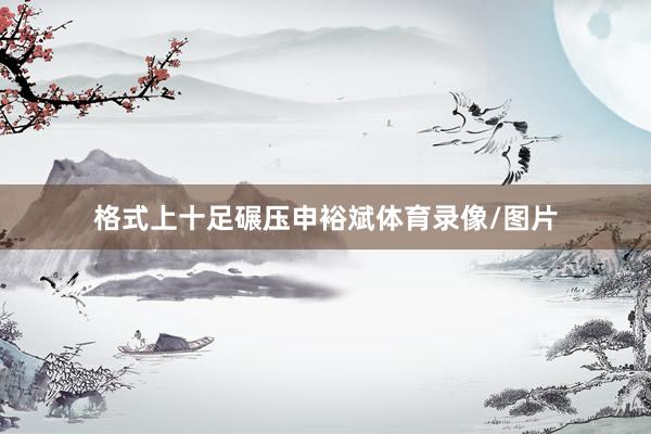 格式上十足碾压申裕斌体育录像/图片